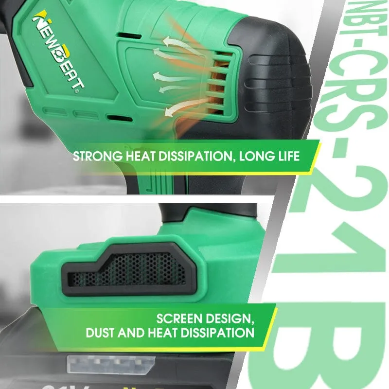 Newbeat 21V Cordless Reciprocating Saw C/W 2 Battery and 1 Charger | Model : NBT-CRS-21B-BL