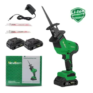 Newbeat 21V Cordless Reciprocating Saw C/W 2 Battery and 1 Charger | Model : NBT-CRS-21B-BL