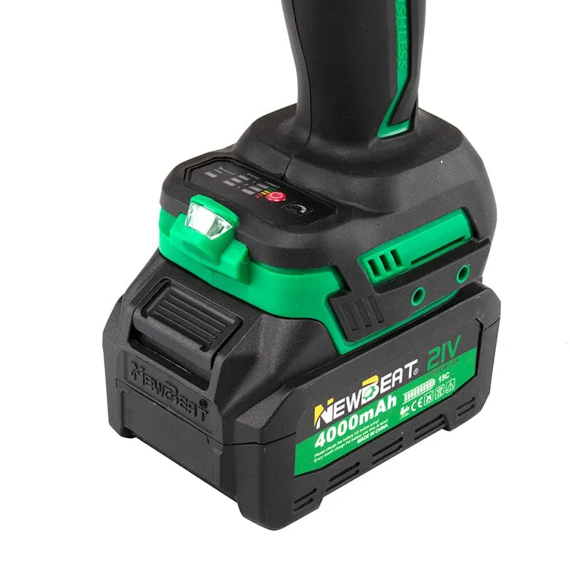 Newbeat 3/4 Cordless Impact Wrench (BL) SQ DR 21V 1300N.m C/W 2 Battery and 1 Charger | Model: NBT-CIW-21G-1300