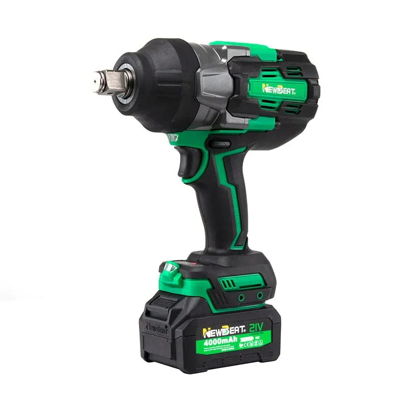 Newbeat 3/4 Cordless Impact Wrench (BL) SQ DR 21V 1300N.m C/W 2 Battery and 1 Charger | Model: NBT-CIW-21G-1300