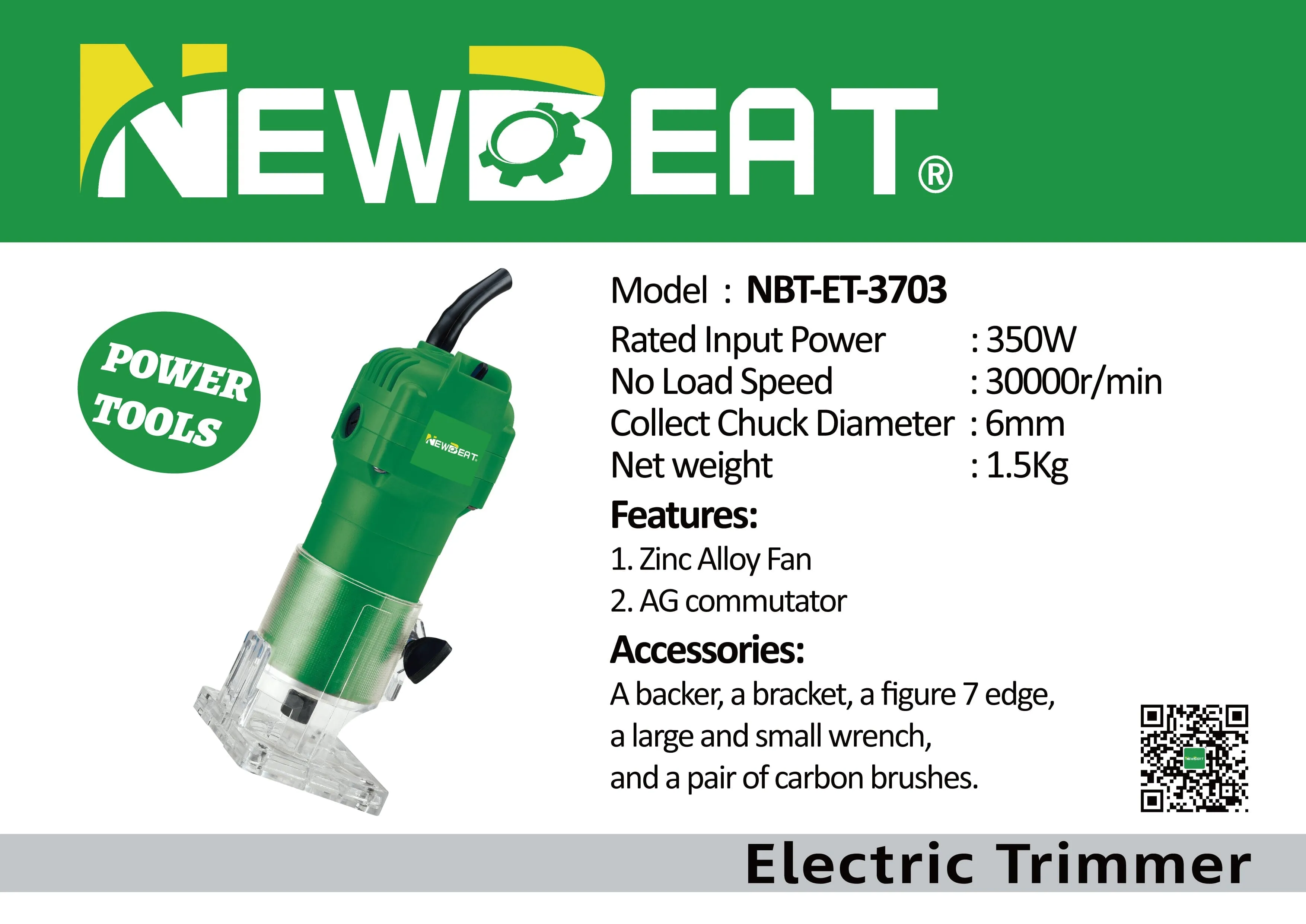 NEWBEAT 350W Electric Trimmer  | Model : NBT-ET-3703