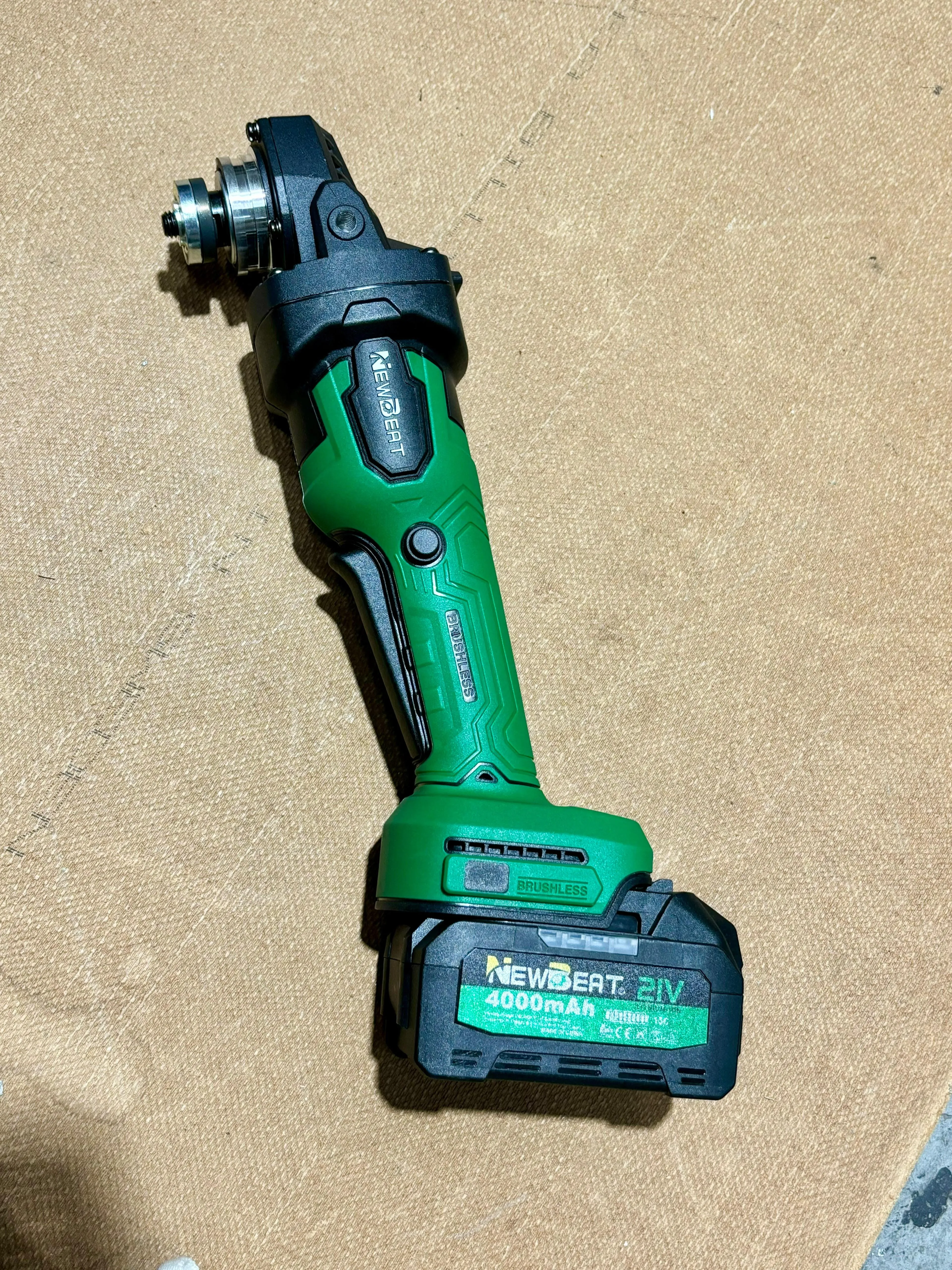 Newbeat 4 21V Cordless Angle Grinder (BL) C/W 2 Battery & 1 Charger | Model: NBT-CAG-100H