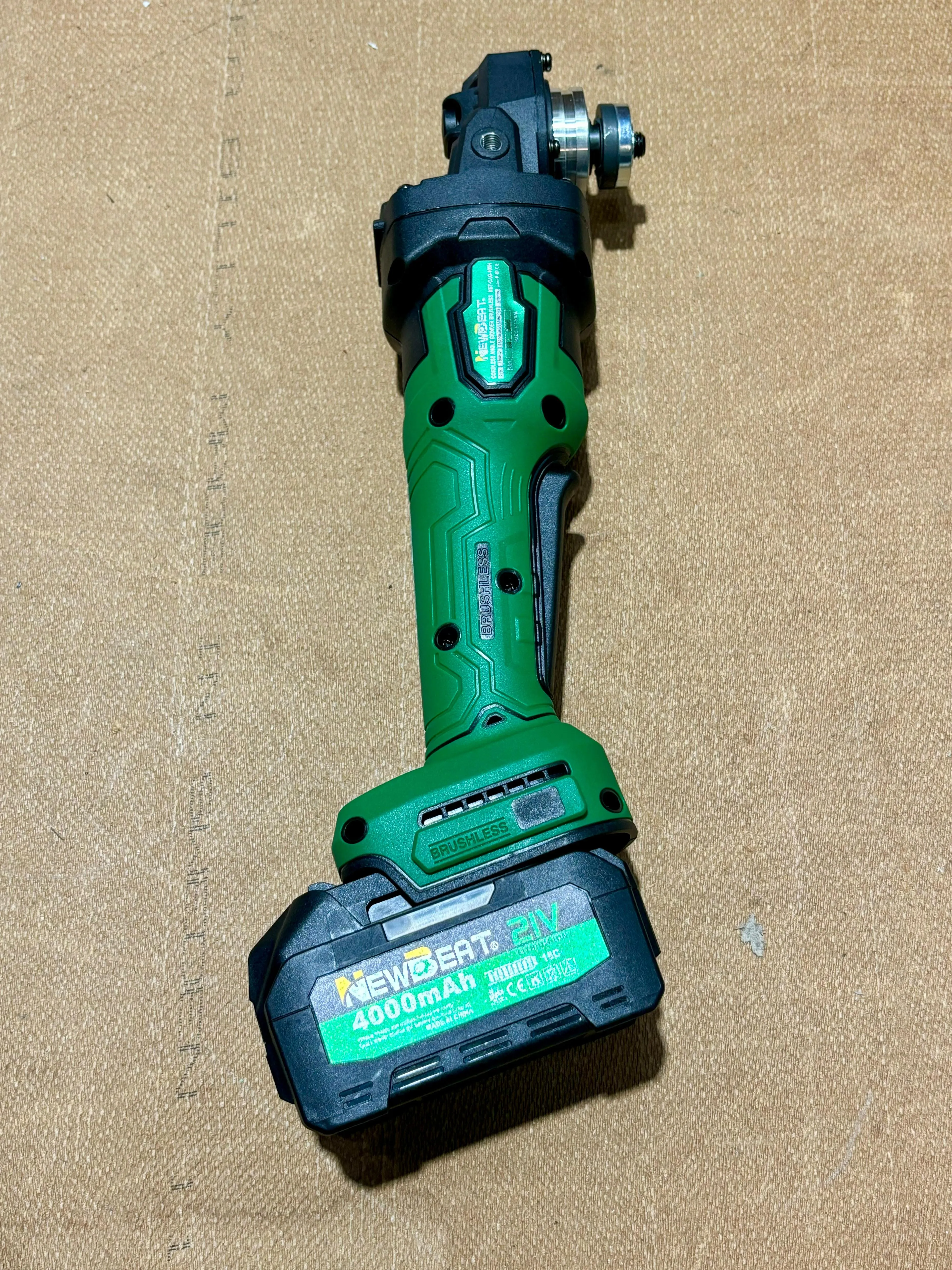 Newbeat 4 21V Cordless Angle Grinder (BL) C/W 2 Battery & 1 Charger | Model: NBT-CAG-100H