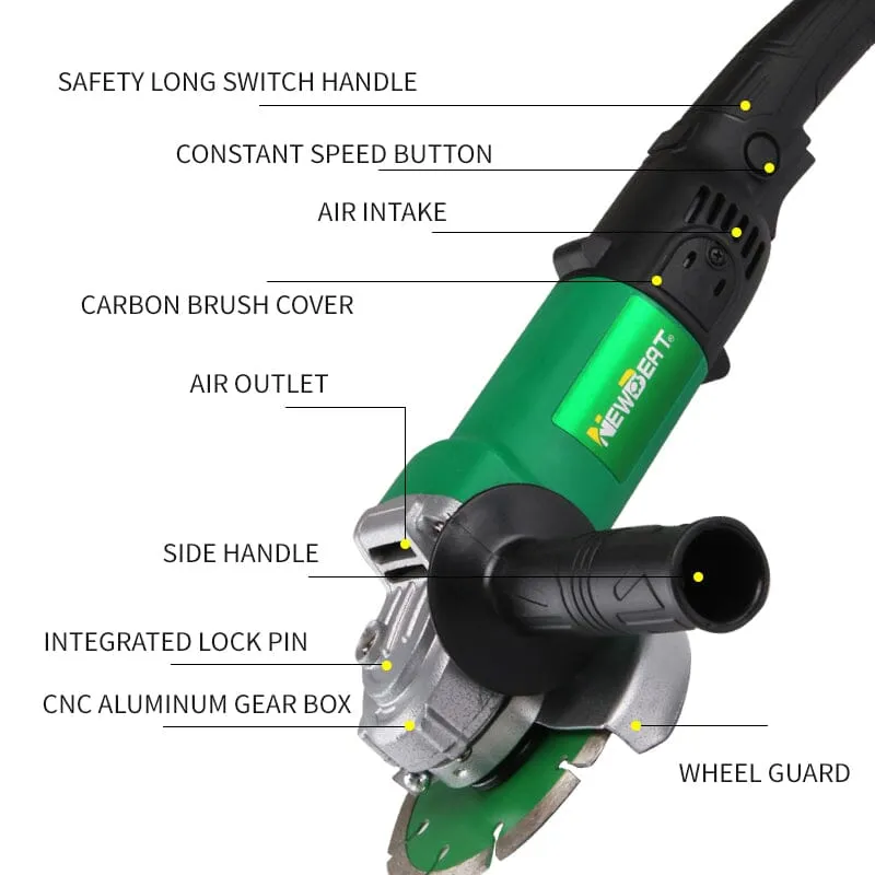NEWBEAT 5 1000W Angle Grinder 125MM  | Model : NBT-AG-125K