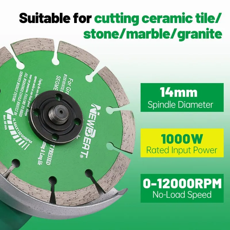 NEWBEAT 5 1000W Angle Grinder 125MM with Variable Speed  | Model : NBT-AG-125KS