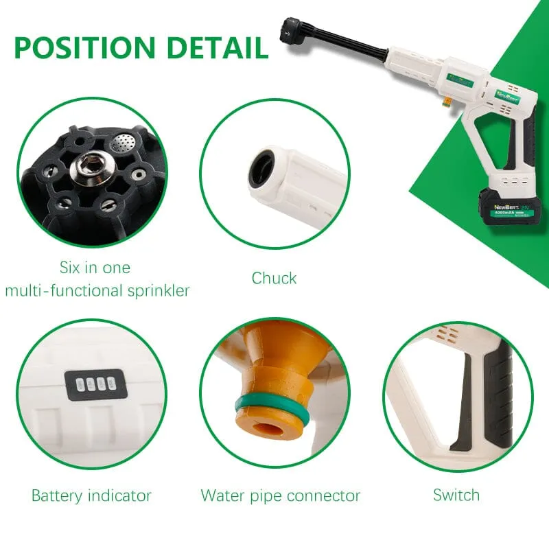 Newbeat Cordless Pressure Washer Gun | Model: NBT-CPW-21A-BL