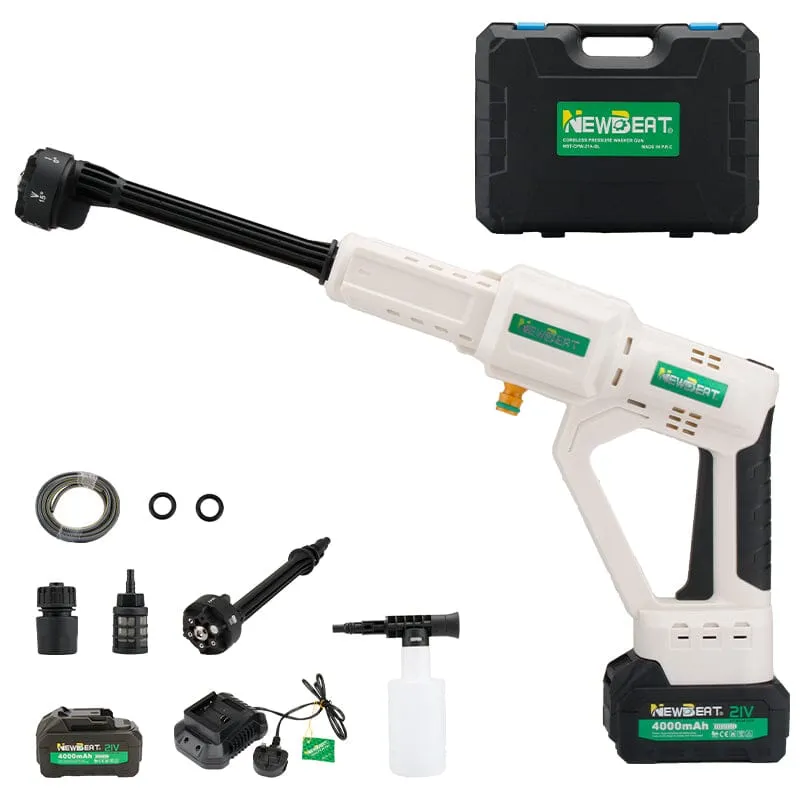 Newbeat Cordless Pressure Washer Gun | Model: NBT-CPW-21A-BL