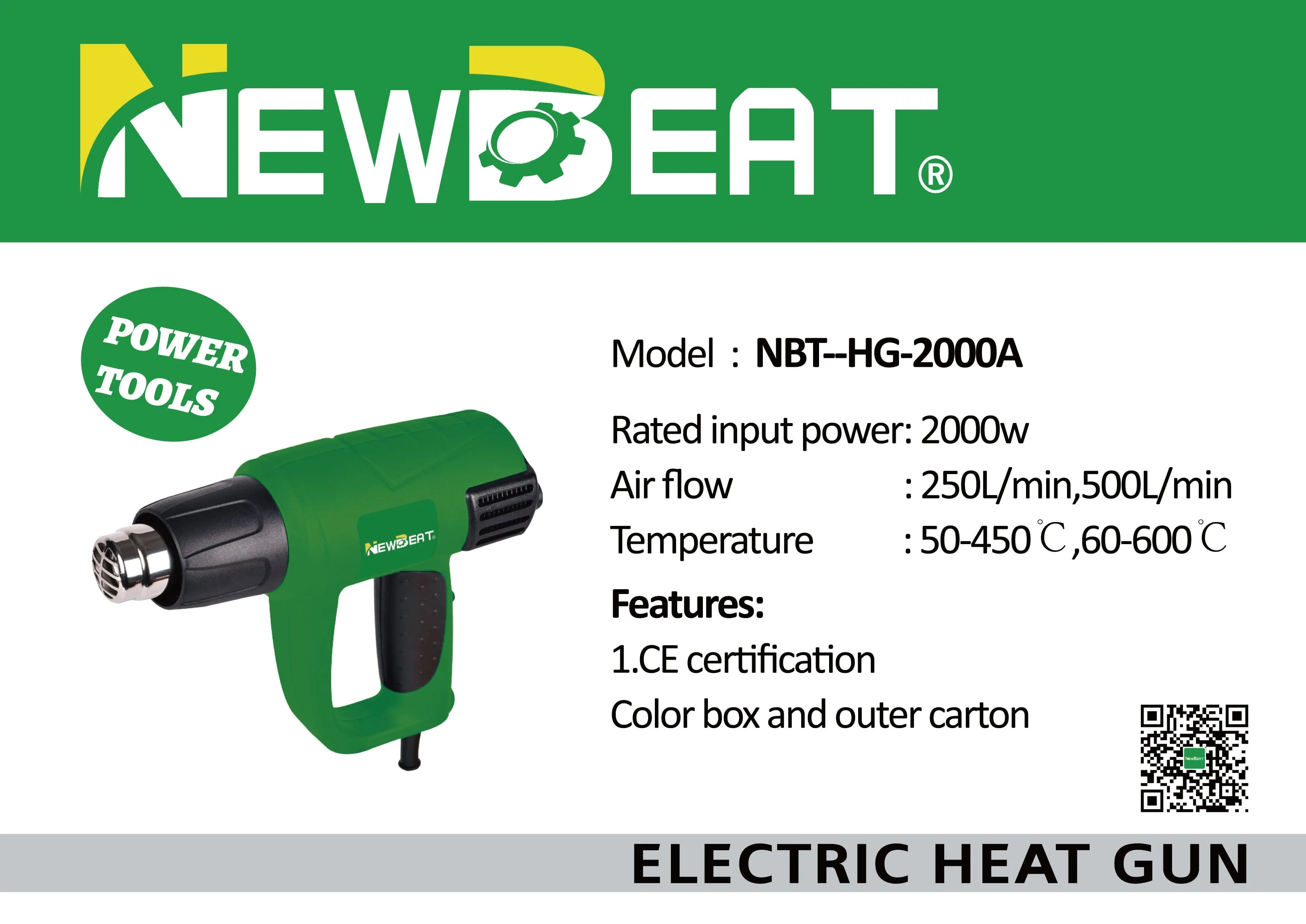 Newbeat Electric Heat Gun 2000W | Model: NBT-HG-2000A