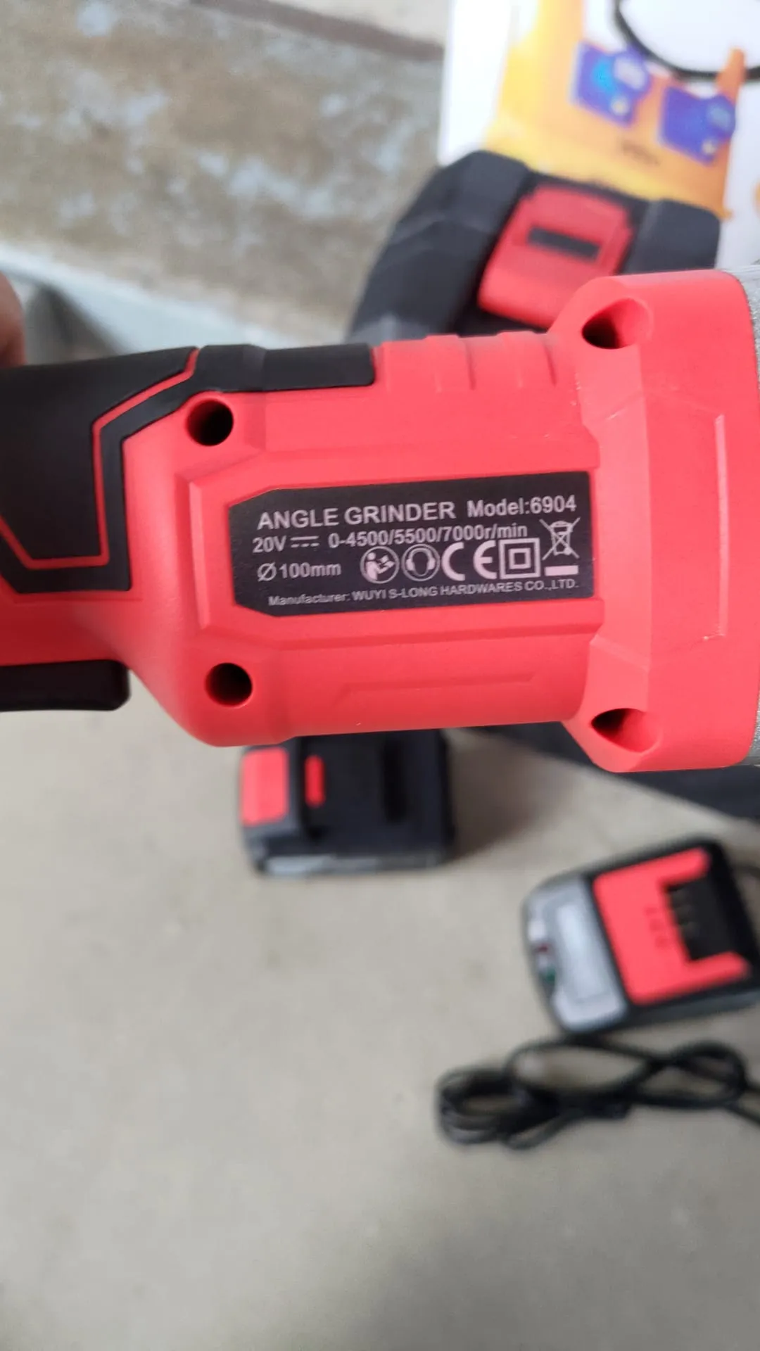 Nova Plus (NovaPlus) Brushless Angle Grinder 4 20V Come With 2pcs 3.0ah Battery & 1pc Charger | Model: NP6904