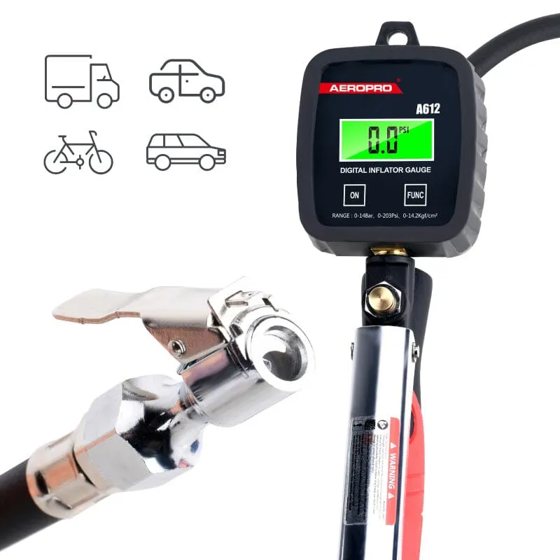 Rong Peng Aeropro Tyre Inflating Inflator Gun with Digital Display Gauge | Model : SG-A612