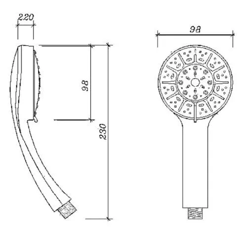 Selleys Classic Shower Head (5 functions) | Model : SEY-S6029-H