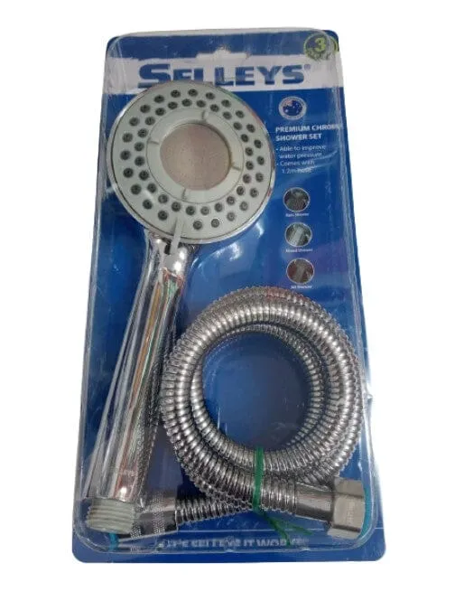 Selleys Premium Chrome Shower Head/Set (3 Function) | Model : SEY-S6008