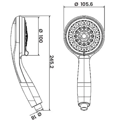 Selleys Premium Shower Head (5 functions) | Model : SEY-S6005-H