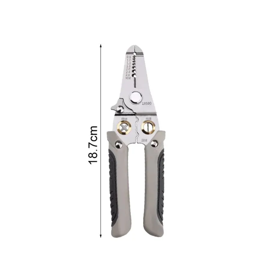 Stainless Steel Multi Wire Stripper 7 (0.8-3.2mm) | Model: WS1-YM-MT