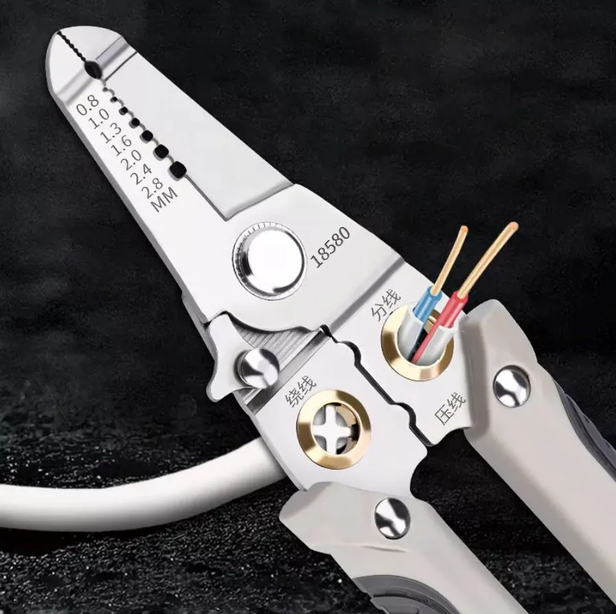 Stainless Steel Multi Wire Stripper 7 (0.8-3.2mm) | Model: WS1-YM-MT