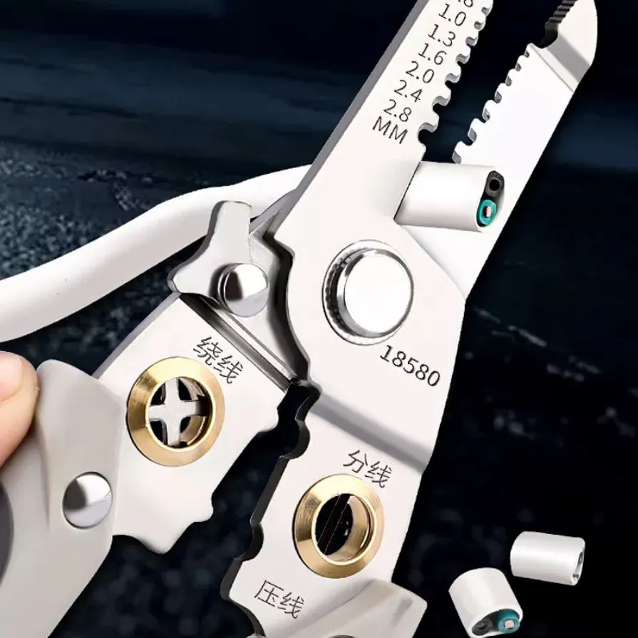 Stainless Steel Multi Wire Stripper 7 (0.8-3.2mm) | Model: WS1-YM-MT