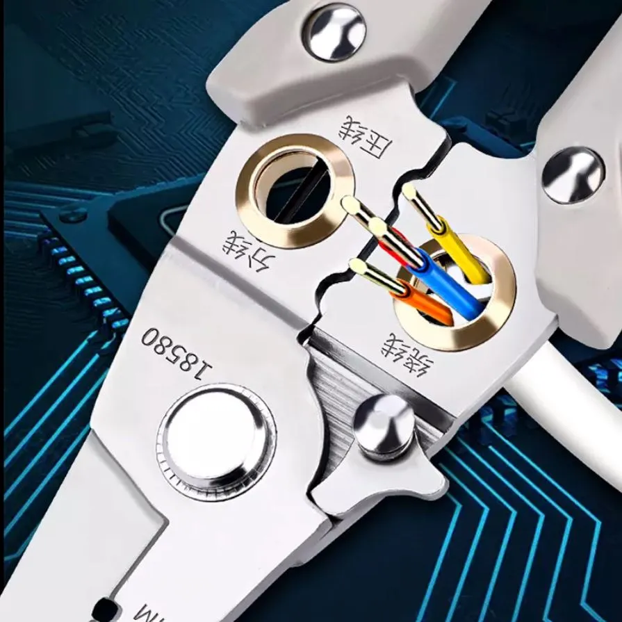 Stainless Steel Multi Wire Stripper 7 (0.8-3.2mm) | Model: WS1-YM-MT