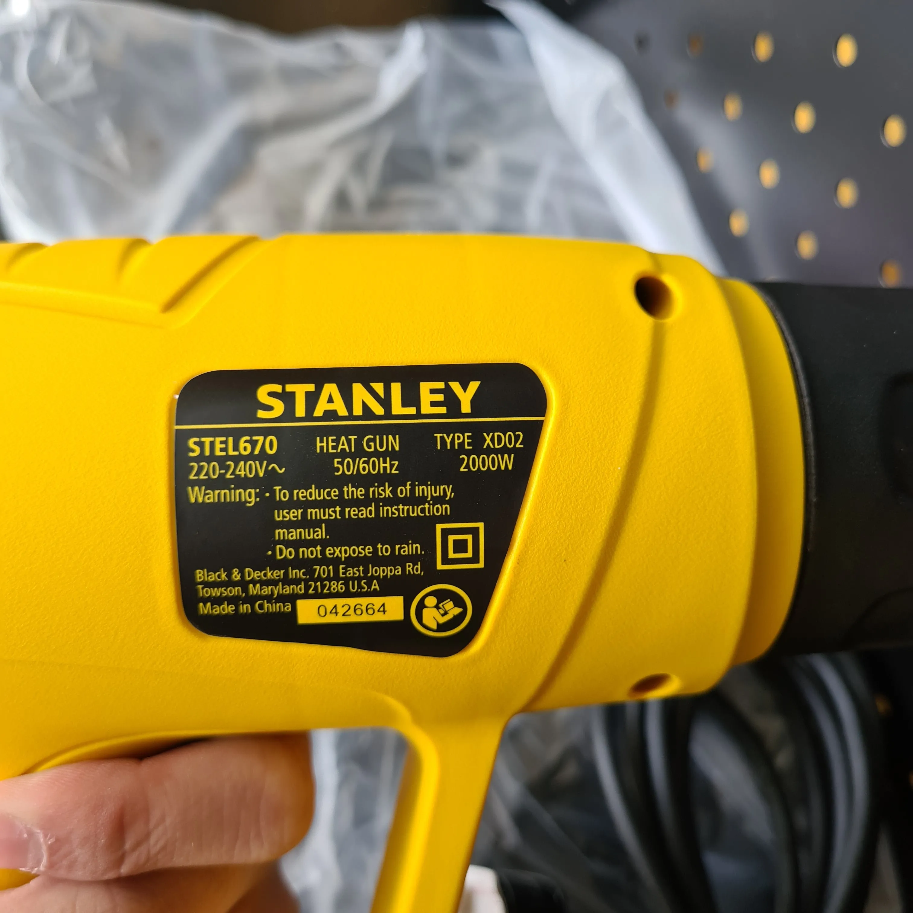Stanley 2000W Heat Gun with Temperature Control | Model : STEL670-XD