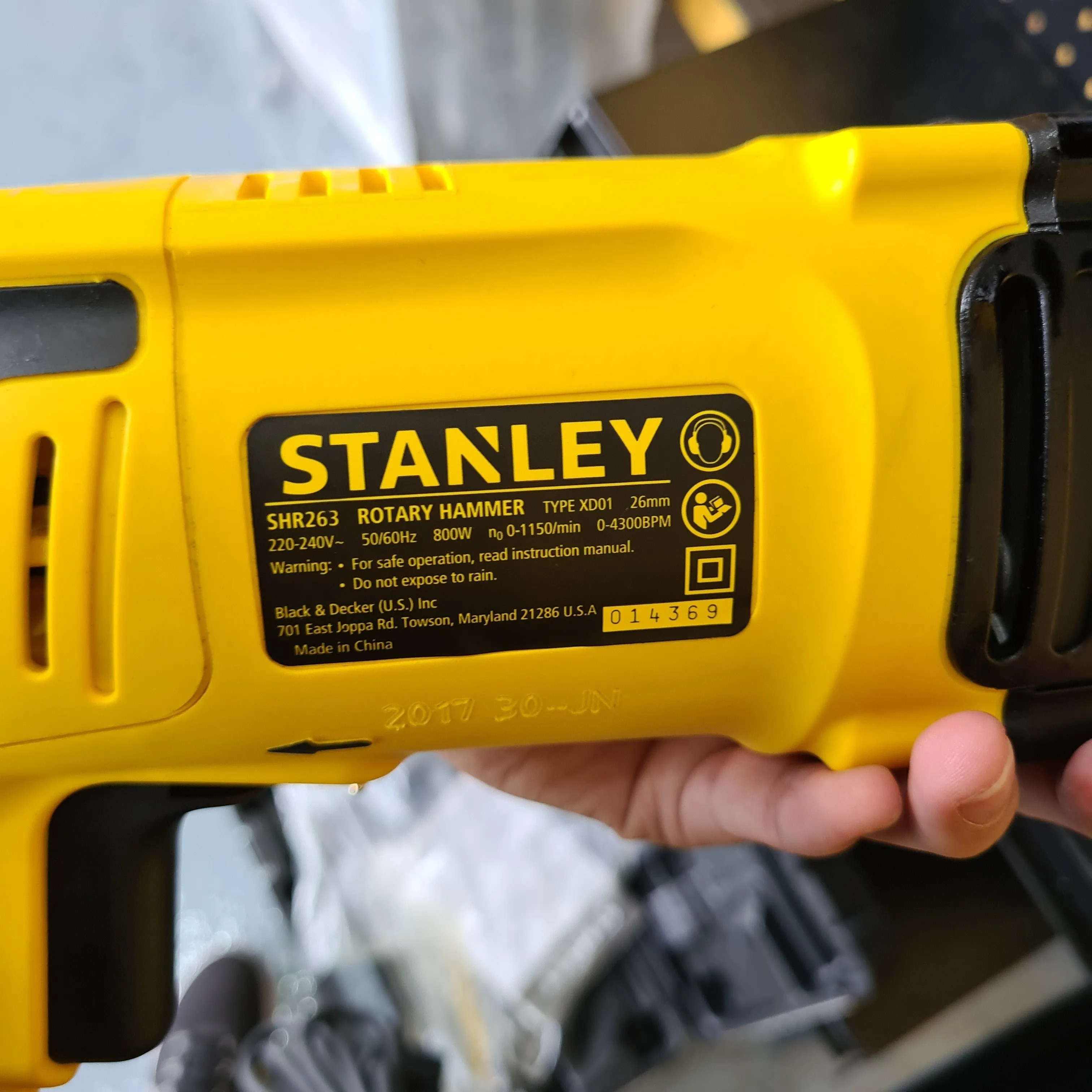 Stanley 26mm (1) SDS Plus 3 Mode Rotary Hammer | Model : SHR263KA-XD