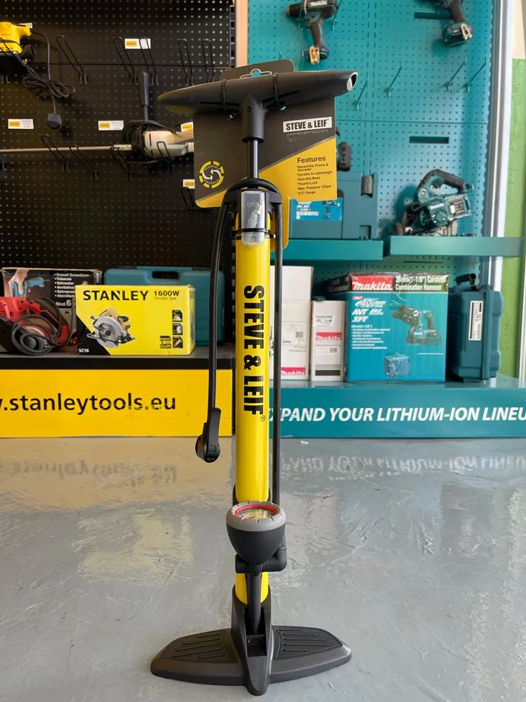 Steve&Leif Cosmic Yellow Bicycle Floor Pump | Model : PUMP-SL6015