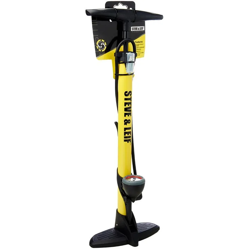 Steve&Leif Cosmic Yellow Bicycle Floor Pump | Model : PUMP-SL6015