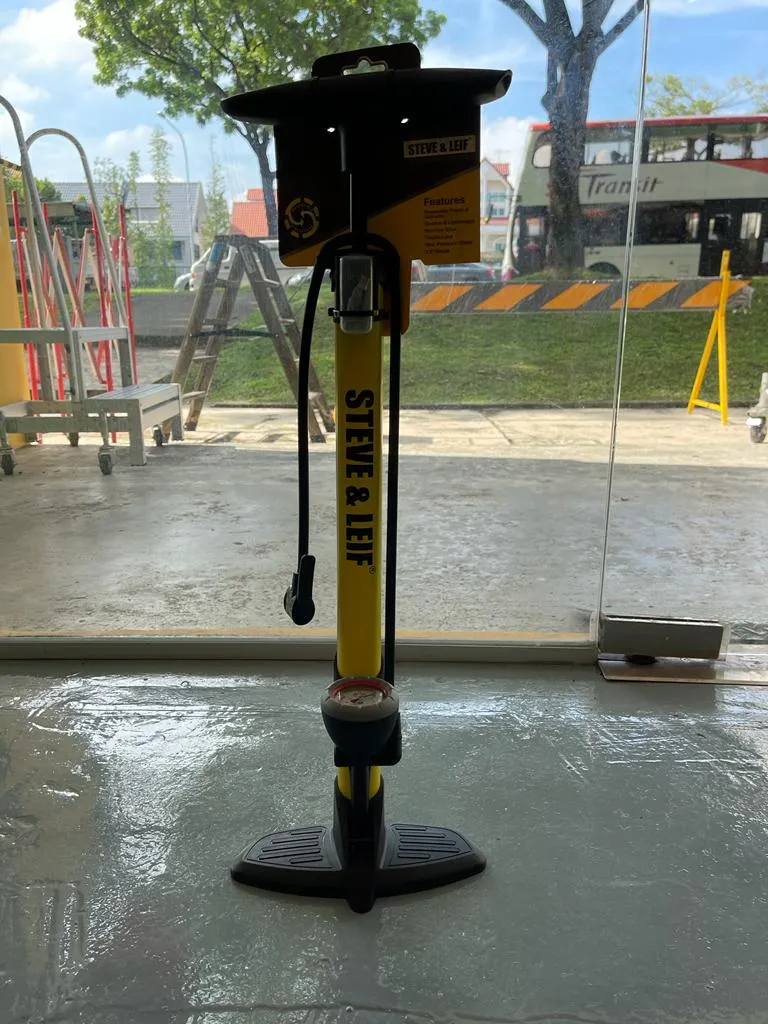 Steve&Leif Cosmic Yellow Bicycle Floor Pump | Model : PUMP-SL6015