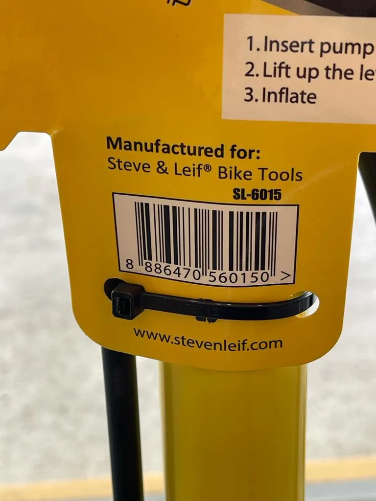 Steve&Leif Cosmic Yellow Bicycle Floor Pump | Model : PUMP-SL6015