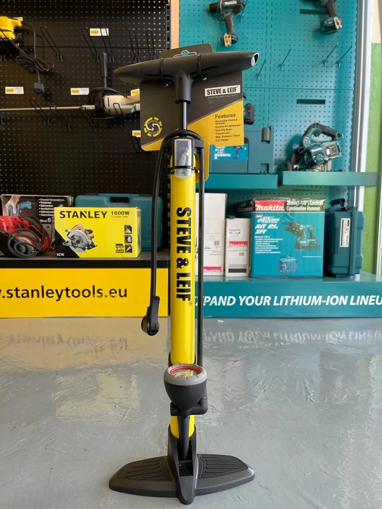 Steve&Leif Cosmic Yellow Bicycle Floor Pump | Model : PUMP-SL6015