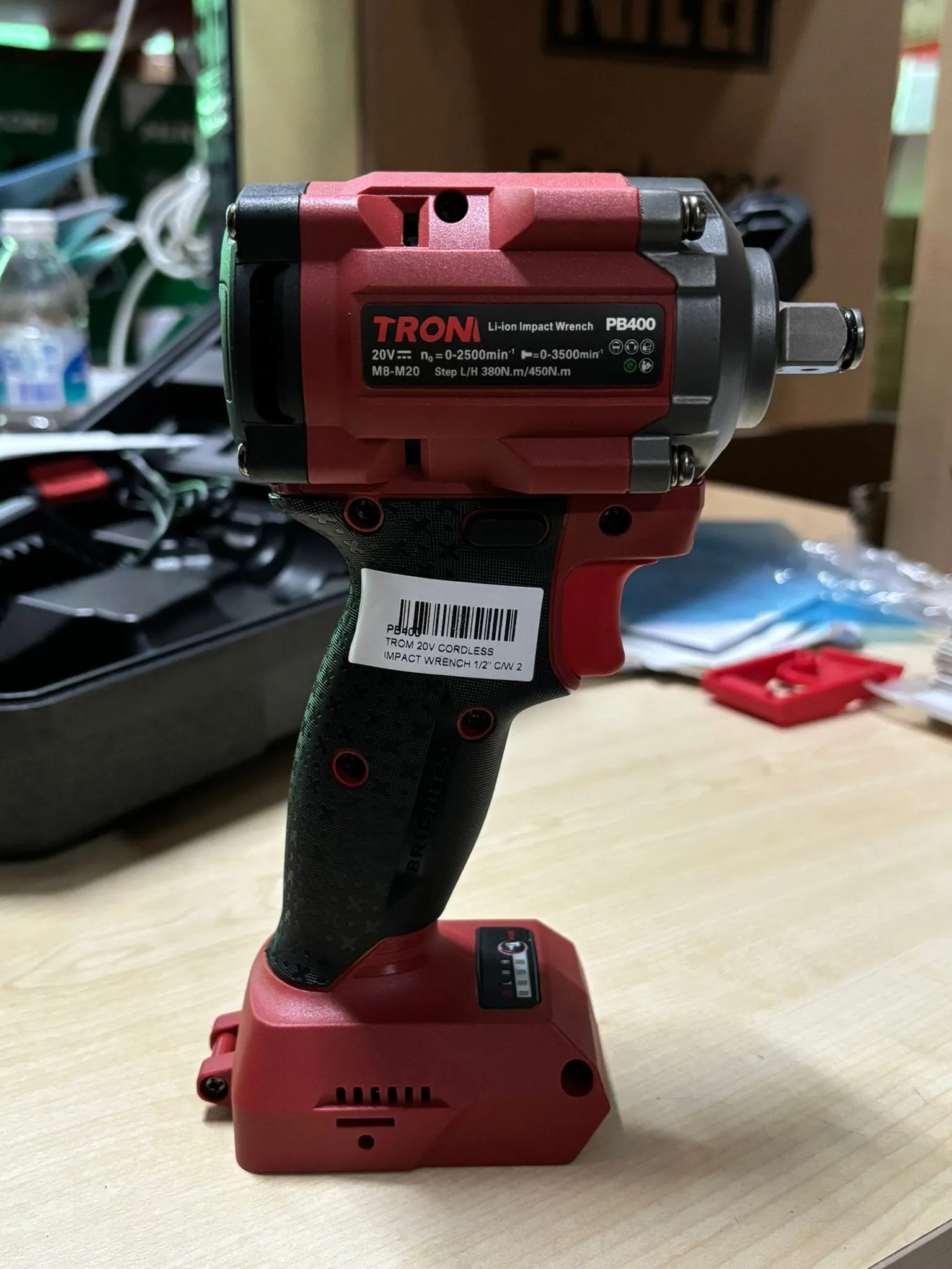 TROM 20V Cordless Impact Wrench 1/2 C/W 2 Battery & 1 Charger | Model : PB400