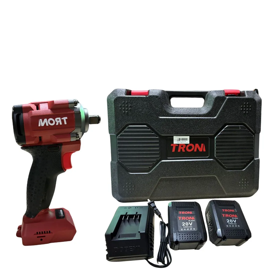 TROM 20V Cordless Impact Wrench 1/2 C/W 2 Battery & 1 Charger | Model : PB400