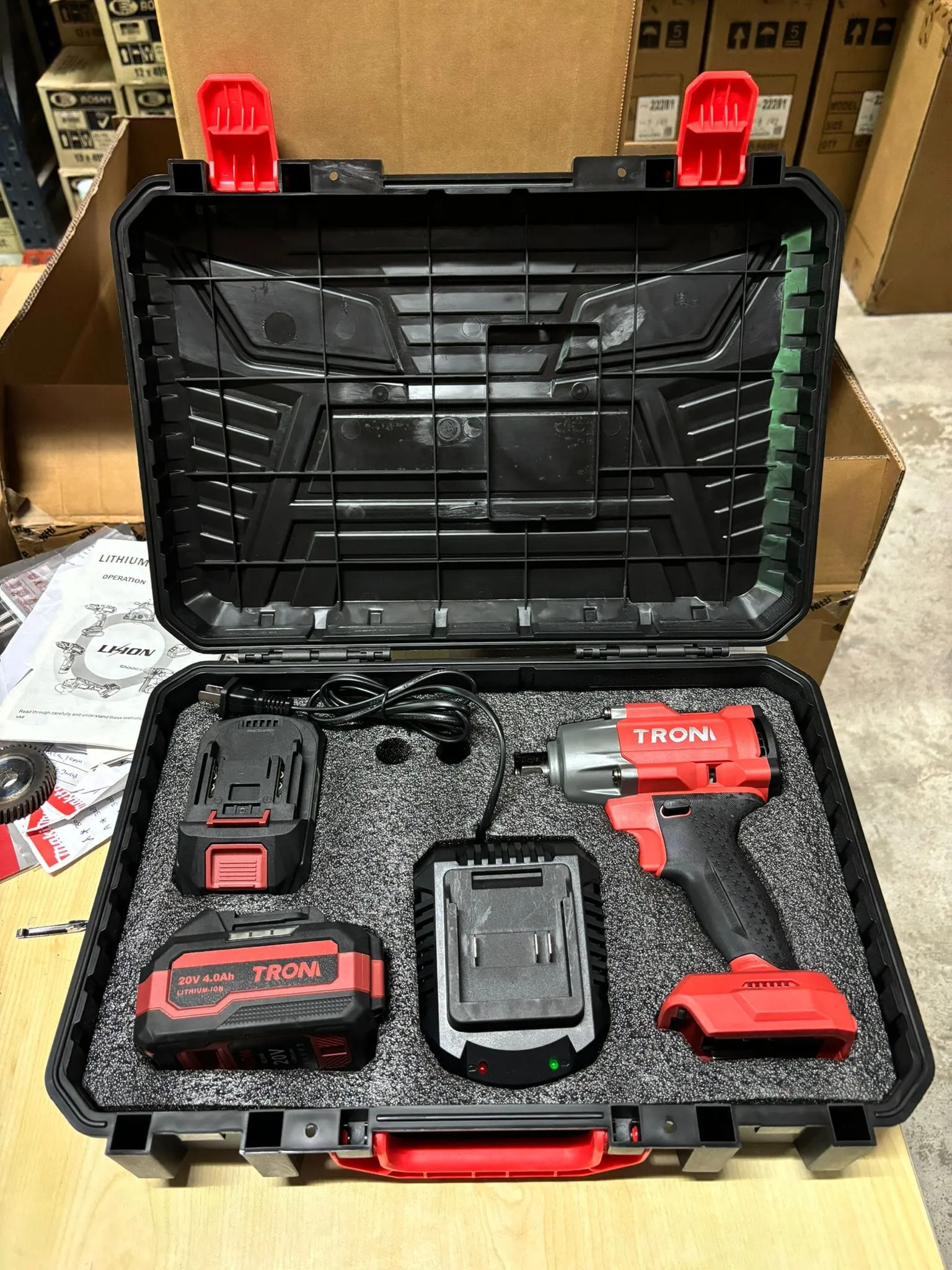 TROM 20V Cordless Impact Wrench 1/2 C/W 2 Battery & 1 Charger | Model : PB700