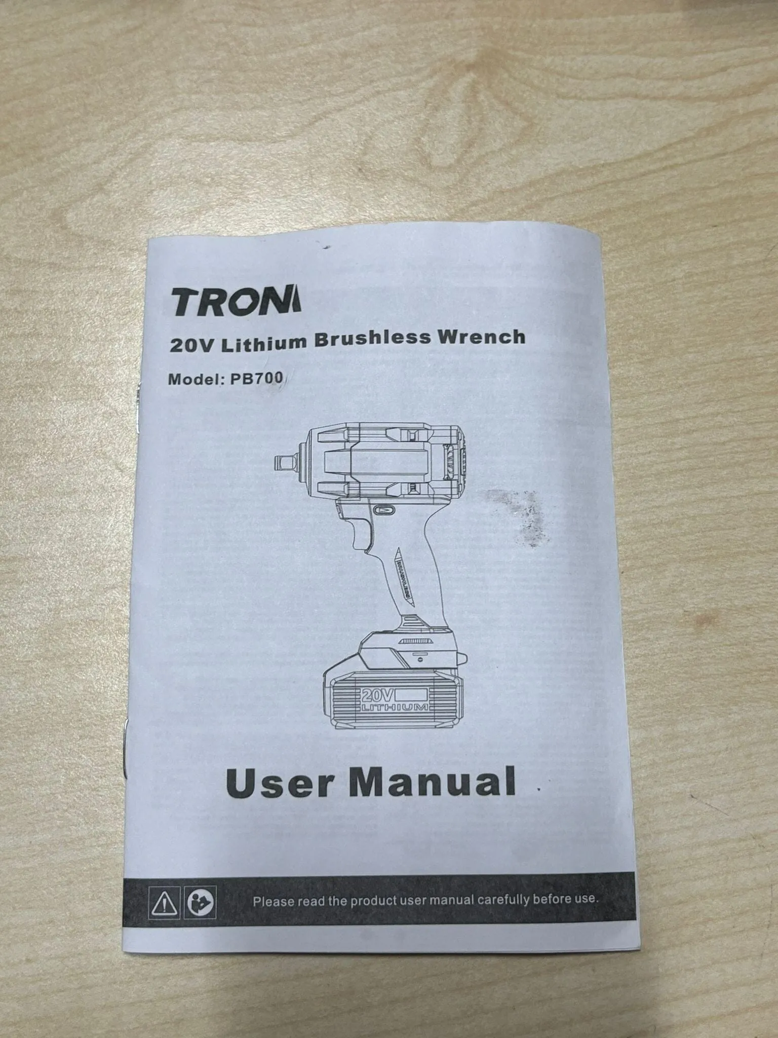 TROM 20V Cordless Impact Wrench 1/2 C/W 2 Battery & 1 Charger | Model : PB700