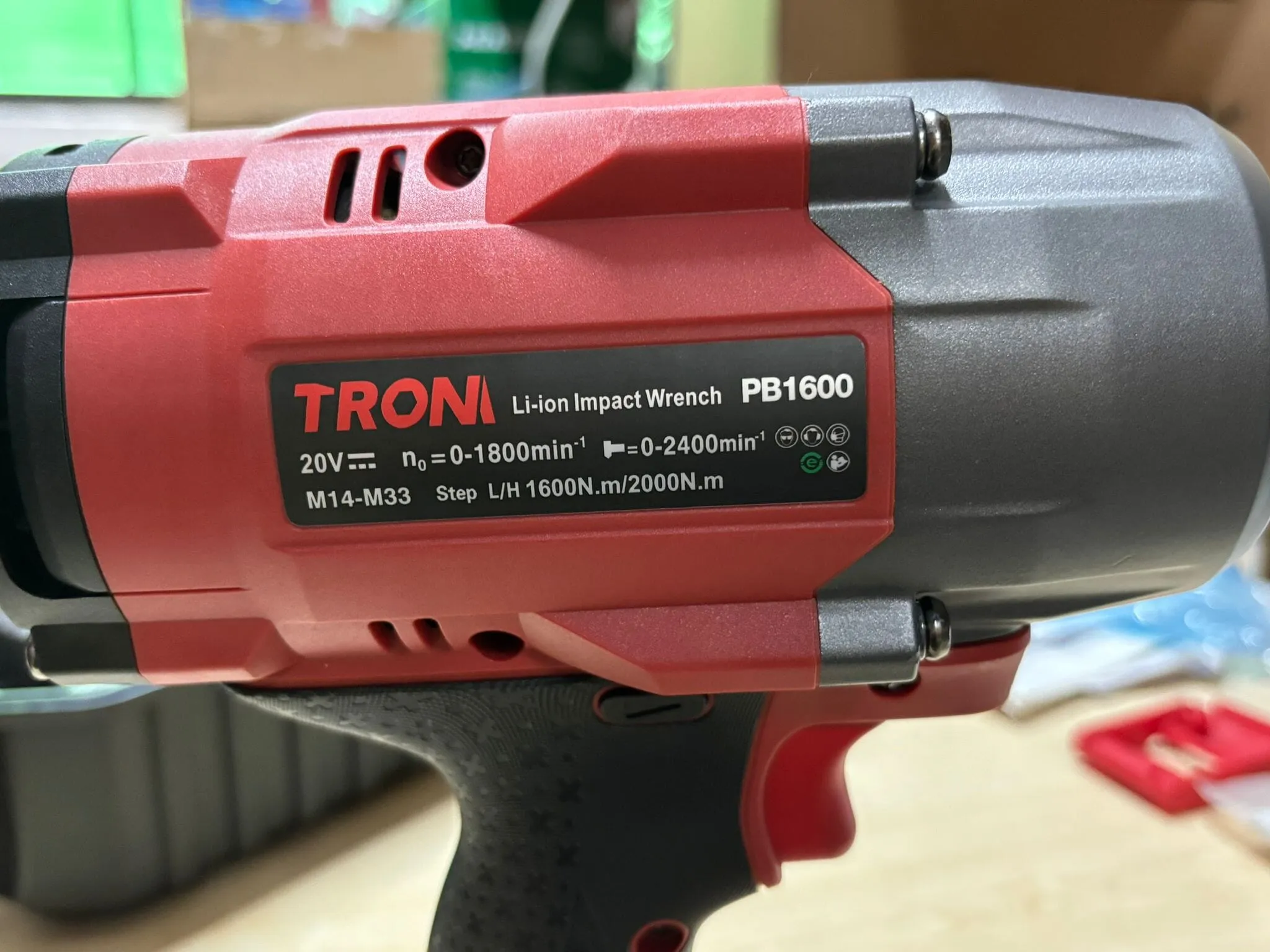 TROM 20V Cordless Impact Wrench 3/4 C/W 2 Battery & 1 Charger  | Model : PB1600
