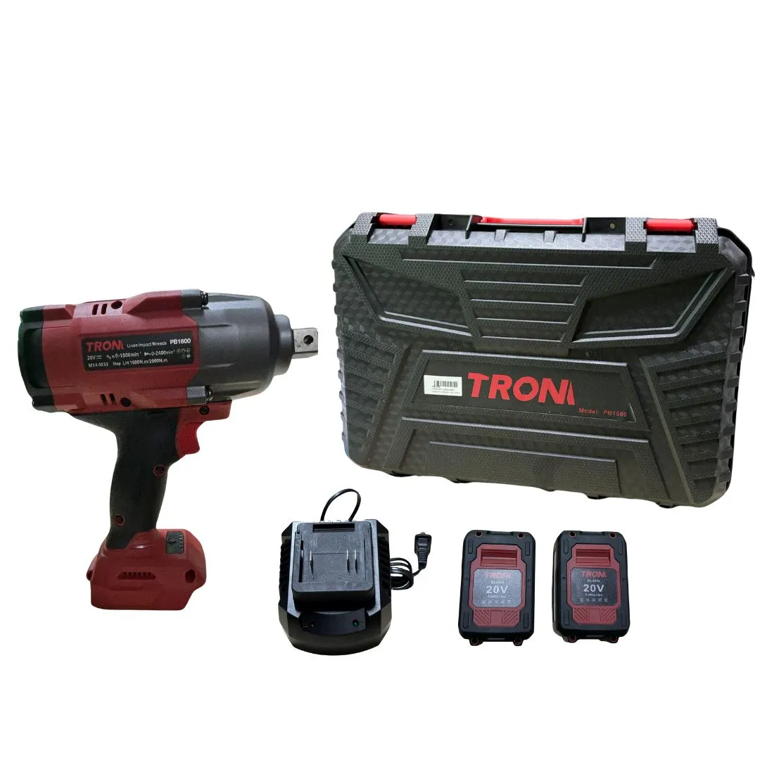 TROM 20V Cordless Impact Wrench 3/4 C/W 2 Battery & 1 Charger  | Model : PB1600