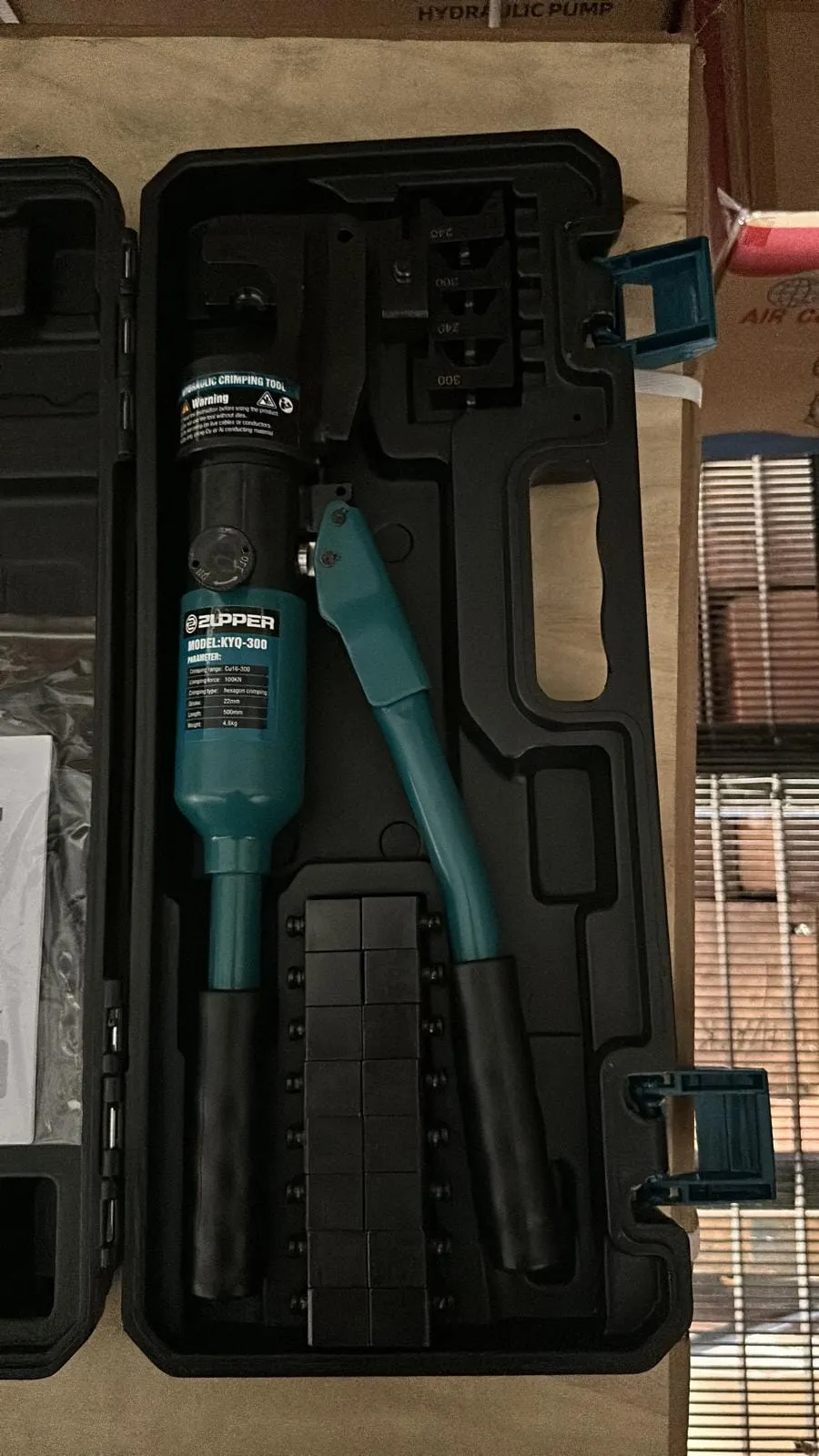 ZUPPER 16-300mm Hydraulic Crimping Tool  With Automatic Safety Device #KYQ-300 | Model: ZUPPER-KYQ-300