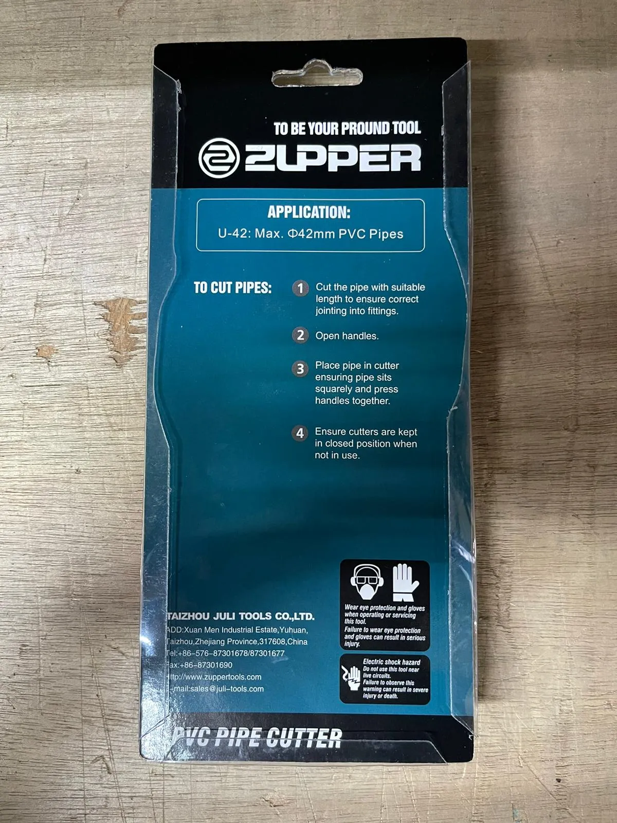 Zupper 42Mm Pvc Pipe Cutter  | Model : ZUPPER-U42